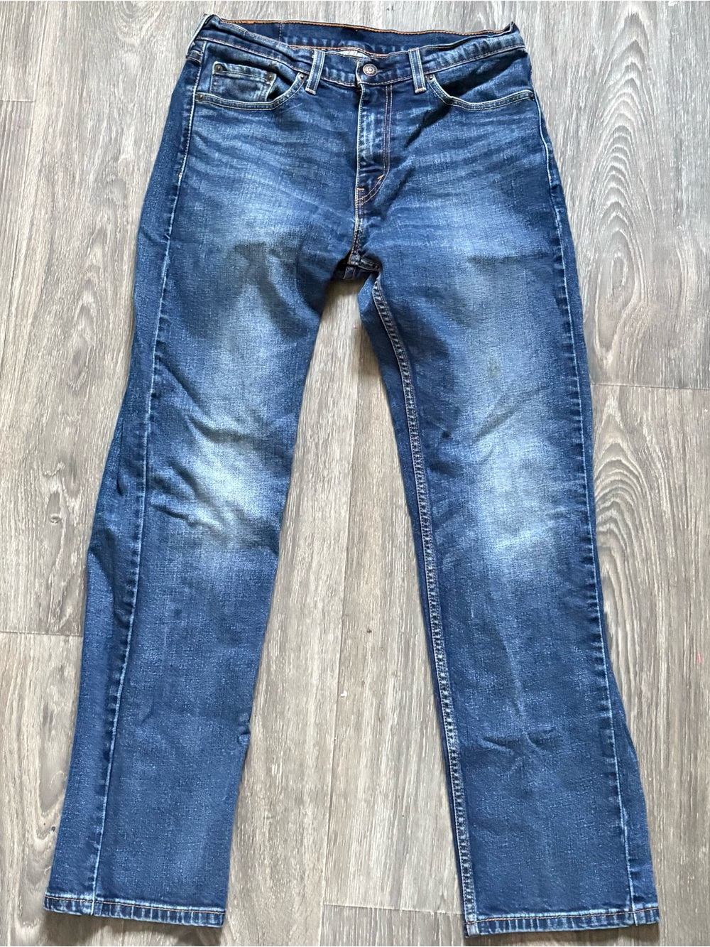 Levis 505 Regular Fit Straight Leg Jeans Mens 30x32 Blue Denim